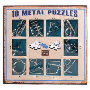 Головоломка Eureka 3D Puzzle 10 Metall Puzzles Blue (473356) Eureka 3D Puzzle - купити в Україні