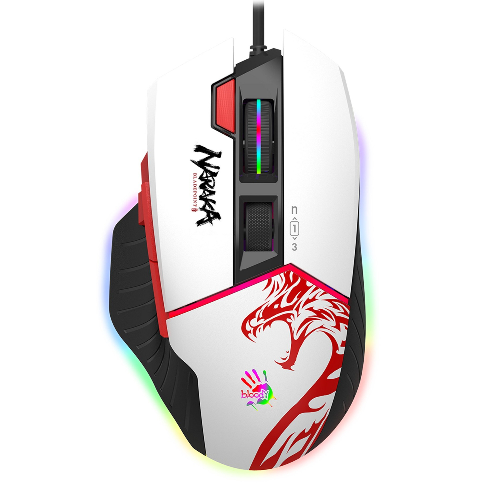 Мишка Bloody W95 Max White USB Naraka (4711421982153)
