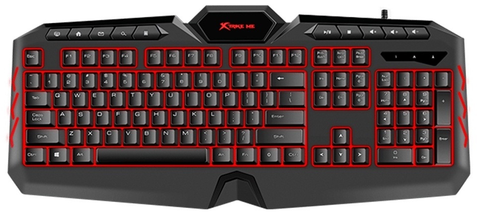 Клавіатура XTRIKE ME KB-509 Black RGB (6932391923559) (ENG)