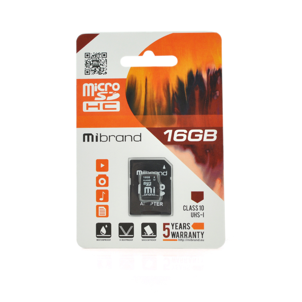 Карта памяті Mibrand microSDHC-Mb/16 microSDHC Class 10 UHS-I 16GB
