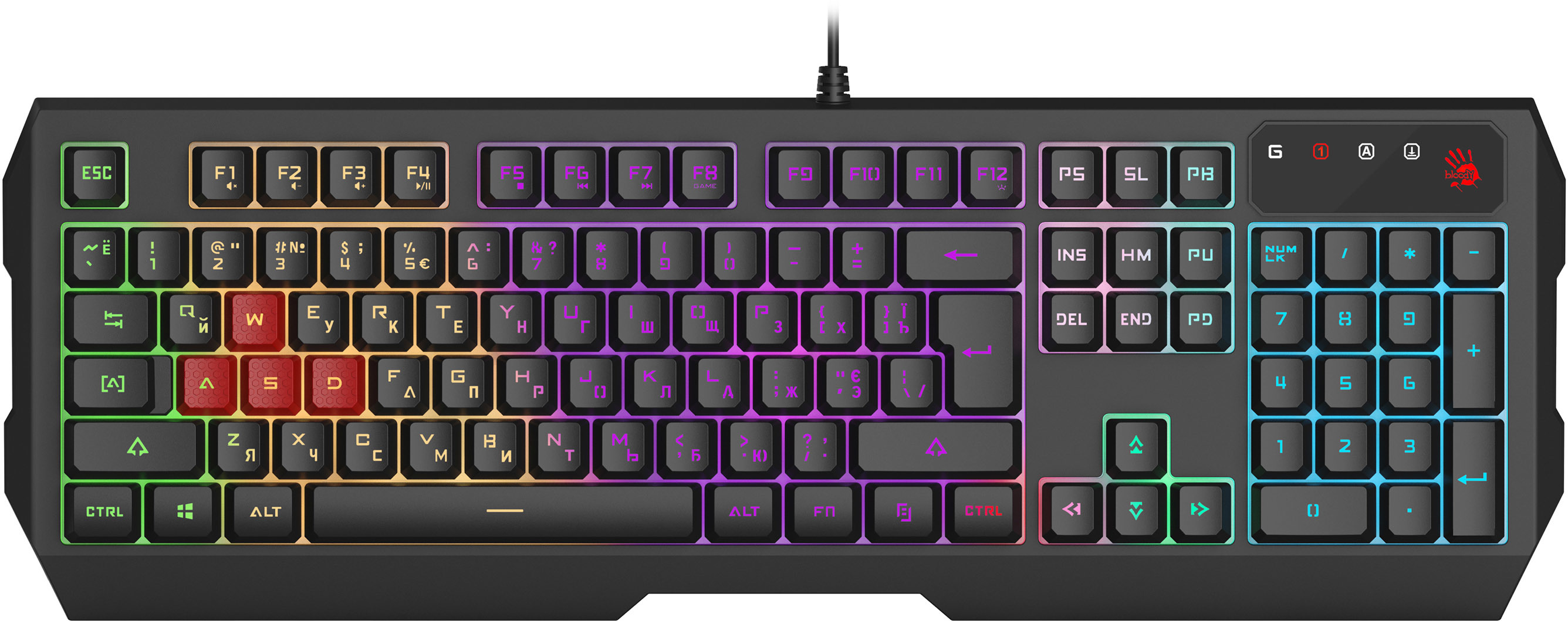 Клавіатура Bloody B140N Black (ENG/UKR/RU)