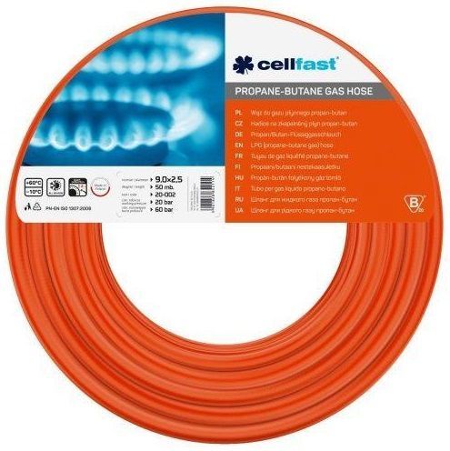 Шланг для газу Cellfast 20-680 пропан-бутан, 9x3 мм, 1м (бухта 60м) Cellfast - купити в Україні