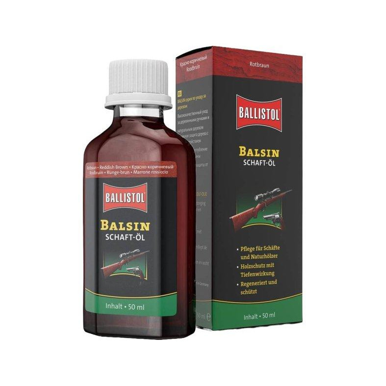 Мастило для зброї Ballistol Balsin Schaftol Red Brown 50мл для догляду за деревом Ballistol - купити в Україні