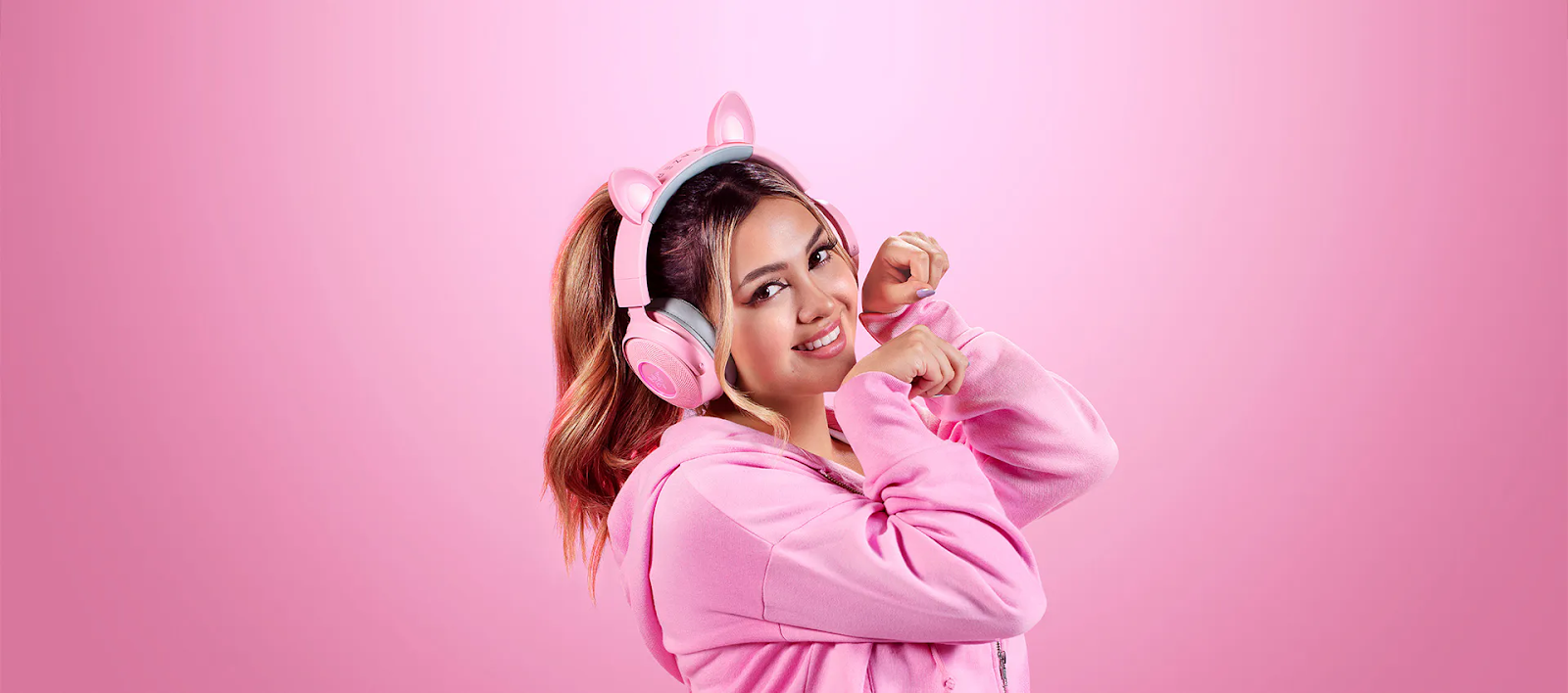 Накладные наушники Razer Kraken Kitty V2 PRO Rose Quartz (RZ04