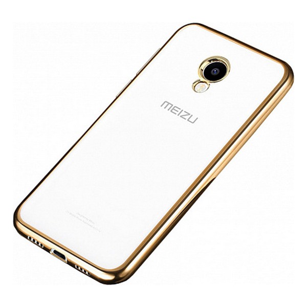 

Накладка для Meizu M5 силікон Прозорий/Золотий, Meizu M5 силікон