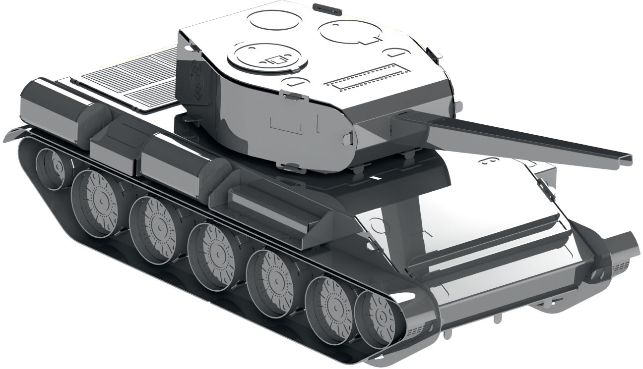 Конструктор Metal Time T-44 MT072 Silver Металевий Metal Time - купити в Україні