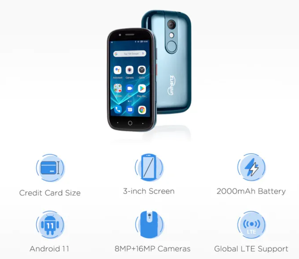 Смартфон Unihertz Jelly 2 6/128GB Blue купити, ціна та відгуки в
