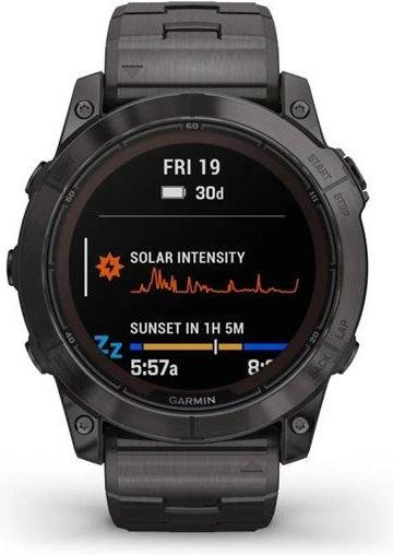Смарт-годинник Garmin Fenix 7X Pro Sapphire Solar Carbon G. DLC Tit. with Black Band (010-02778-10/11) Garmin - купити в Україні