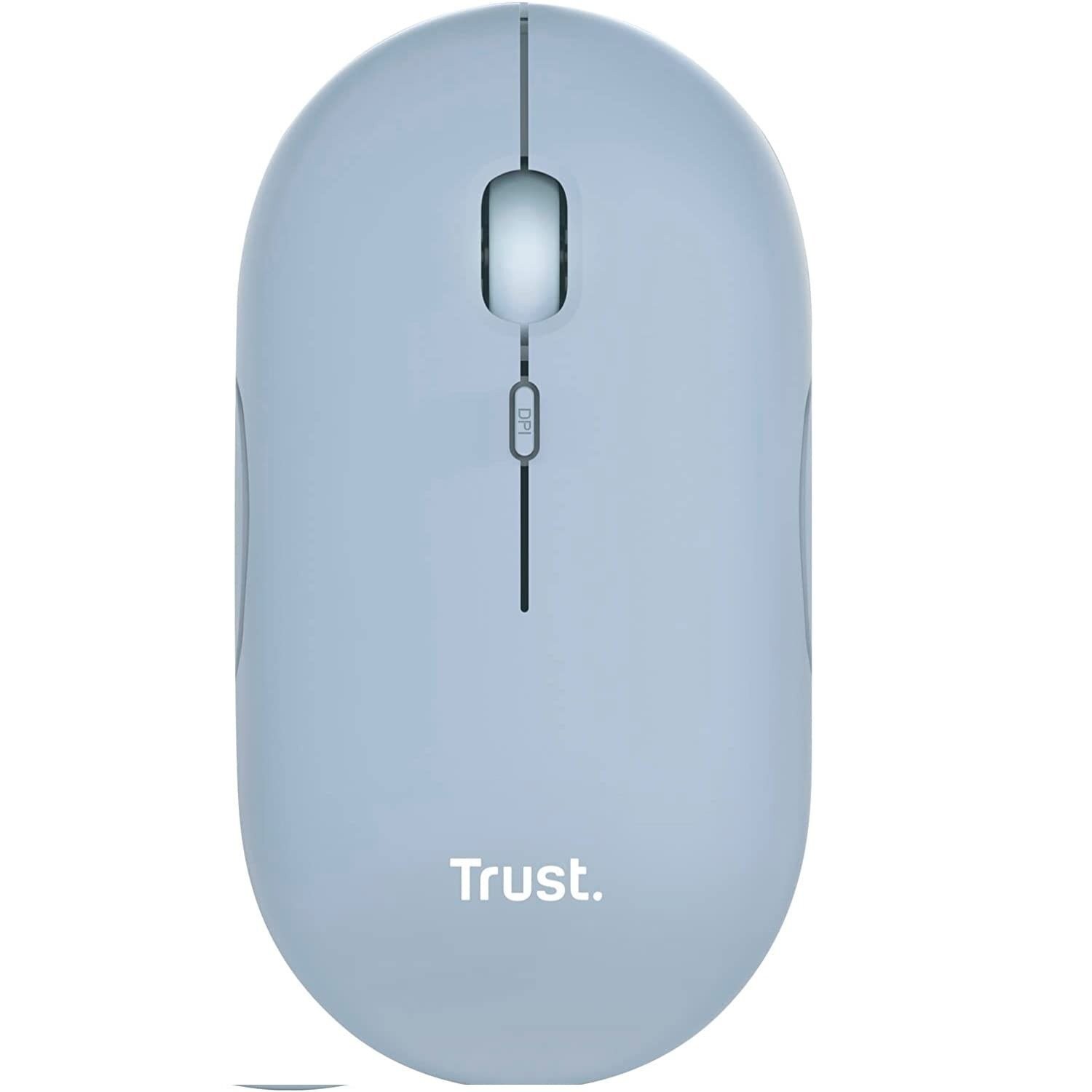 Мишка TRUST Puck Rechargeable Ultra-Thin BT WL Silent Blue TRUST - купити в Україні