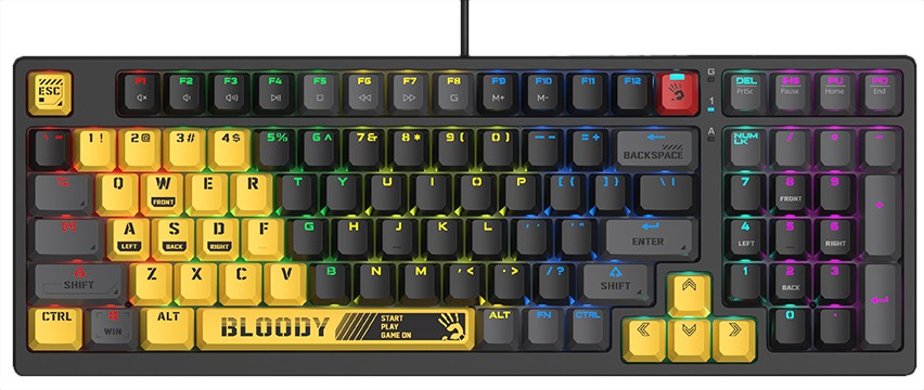 Клавіатура Bloody S98 Black Sports Lime (ENG/UKR/RU)