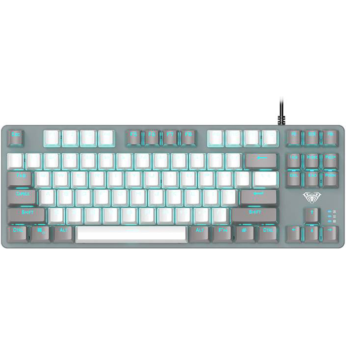 Клавіатура Aula F3287 Gray White Switch KRGD Blue (6948391240954) (ENG/UKR)