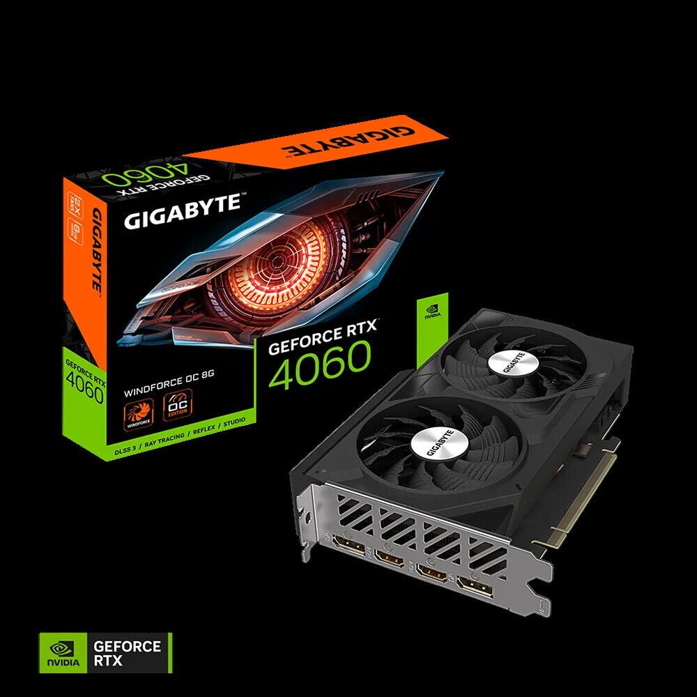 Видеокарта Gigabyte GeForce RTX 4060 WINDFORCE OC 8G (GV