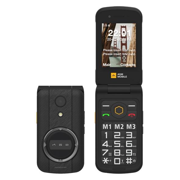 Кнопковий телефон AGM M8 Flip Black