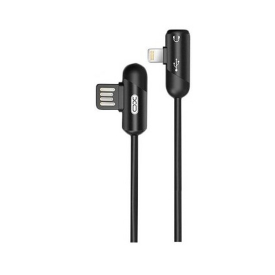 Дата-кабель XO NB38 Type-A (тато) - Lightning (тато) 1m Black Adapter L-Shape