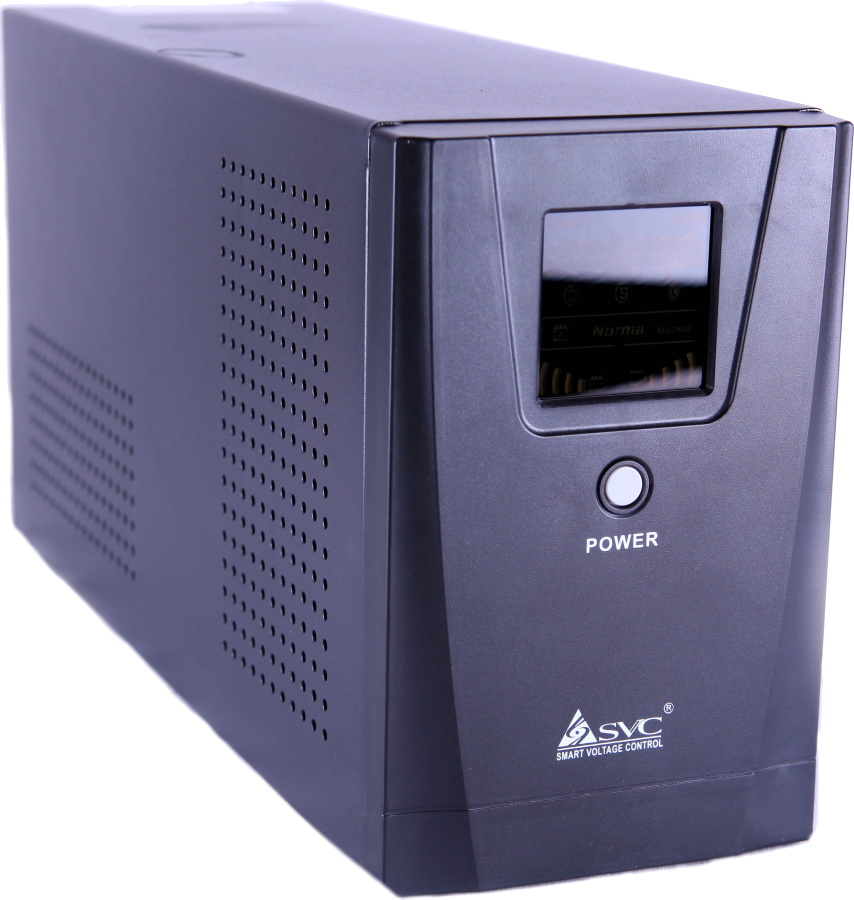 Джерело безперебійного живлення SVC SL-1KS-LCD 1000VA Black