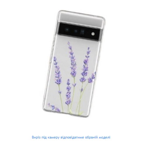 Чохол-накладка Infinity Silicone Case для Google Pixel 4a Flowers Lavanda Infinity - купити в Україні