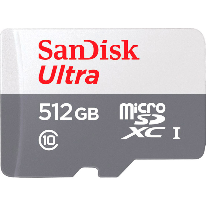 Карта памяті SanDisk microSDXC Ultra 512GB UHS-I Class 10 (SDSQUNR-512G-GN3MN) White