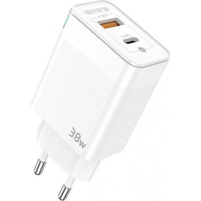 Адаптер живлення для телефона Jellico C122 1PD + 1QC 38W White