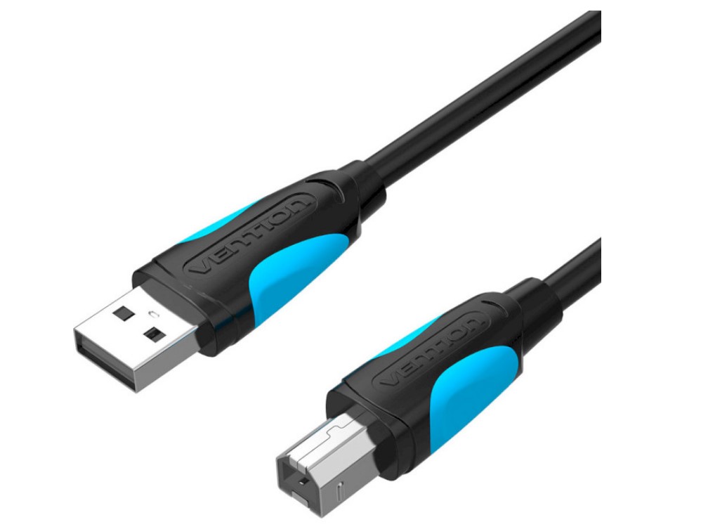 Дата-кабель Vention VAS-A16-B500 USB A (тато) - USB B (тато) 5 м Black Print Cable Vention - купити в Україні