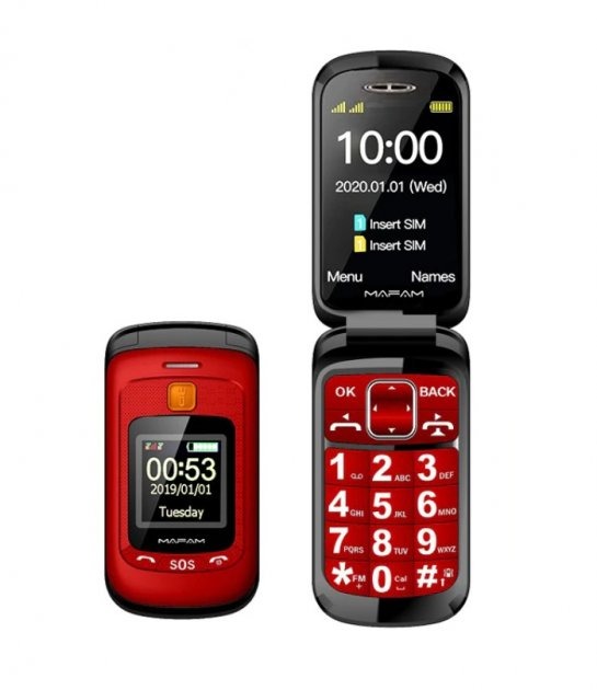Кнопковий телефон Gzone F899 (Mafam F899) Touch dual screen Flip Red