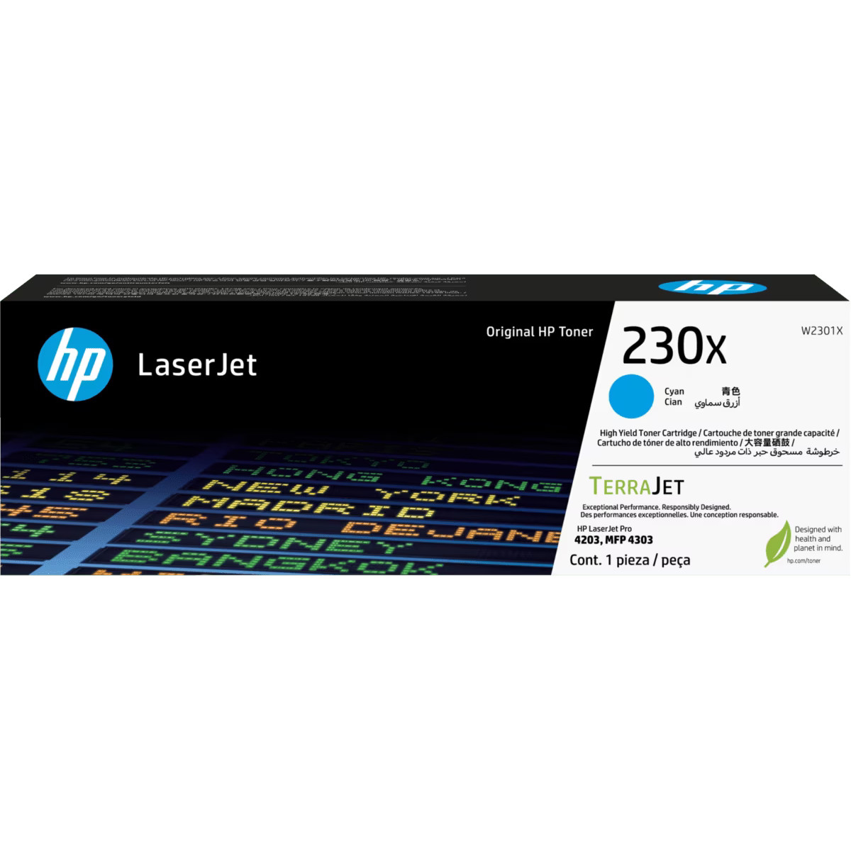 Тонер-картридж для принтера HP 230X Cyan Original LaserJet Toner Cartridge (LaserJet Pro MFP 4303)