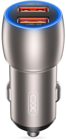 Автомобільний адаптер для телефона XO CC52 18W PD + QC3.0 2xUSB 3A Tarnish