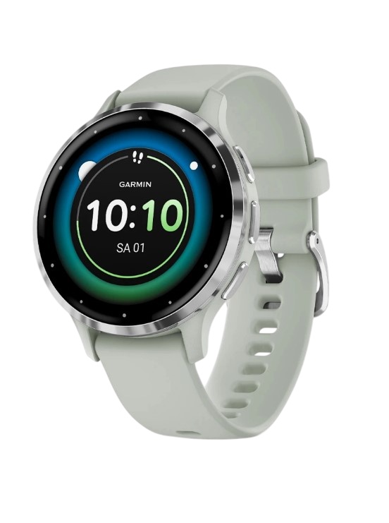 Смарт-годинник Garmin Venu 3S Sage Gray Case Silver Stainless Steel Bezel and Silicone Band (010-02785-01) Garmin - купити в Україні