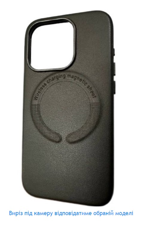 Чохол-накладка Infinity Leather Case MagSafe для Samsung S23 Plus Black Infinity - купити в Україні