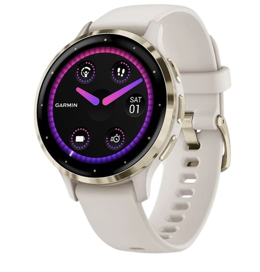 Смарт-годинник Garmin Venu 3S Ivory Case with Soft Gold S. Steel Bezel and S. Band (010-02785-04)