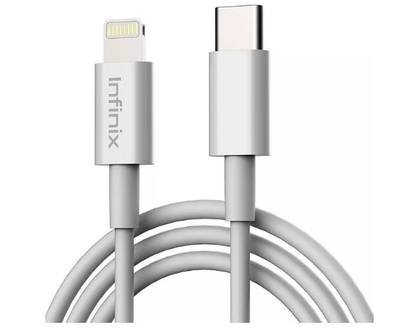 Дата-кабель Infinix XDL13 Type-C (тато)  -  Lightning (тато) 1m White