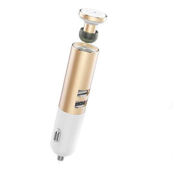 

Bluetooth-гарнітура Remax Headset RB-T11C White/Gold, RB-T11C Car Bluetooth Headset