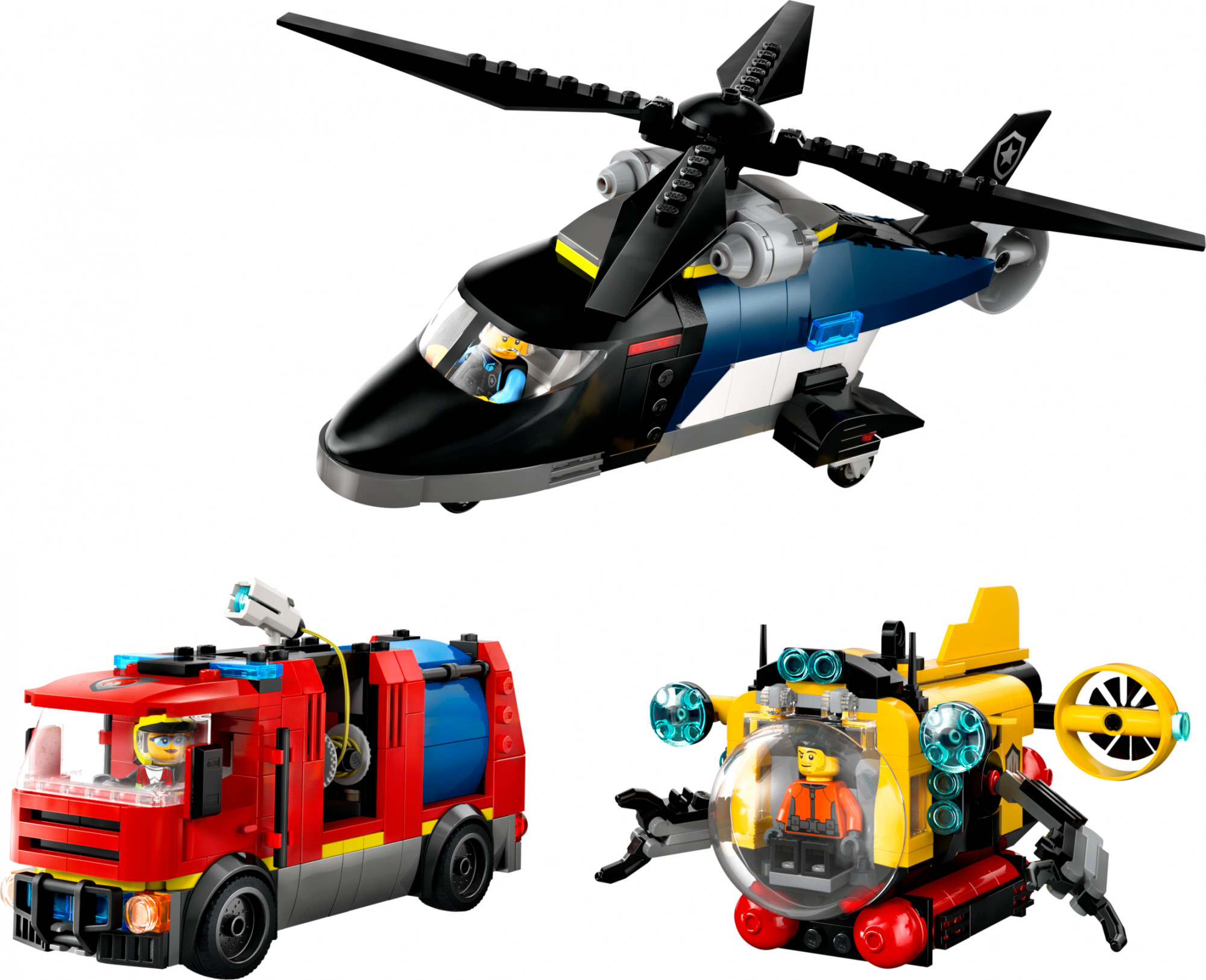 Конструктор LEGO City Ремікс вертольотів, пожежних машин і підводних човнів LEGO - купити в Україні