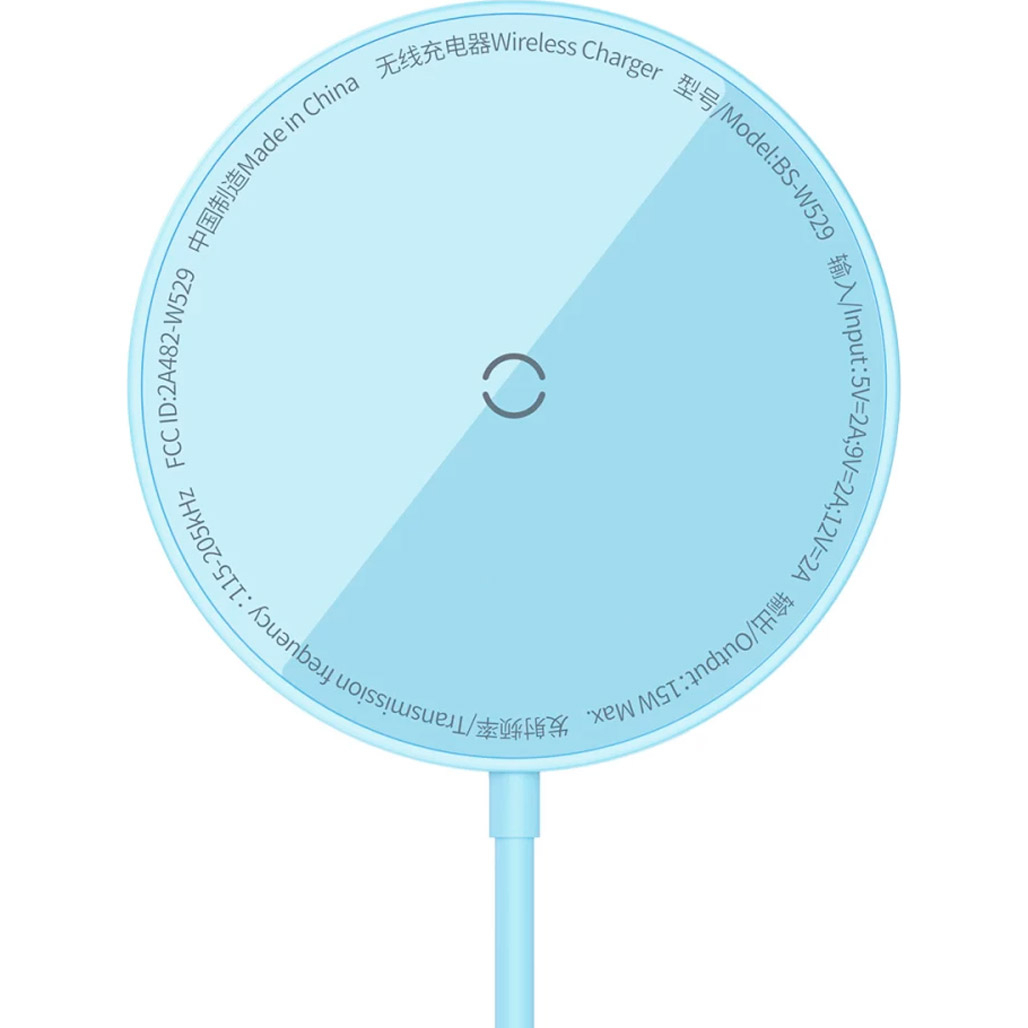Бездротовий зарядний пристрій Baseus Simple Mini3 Magnetic Wireless Charger 15W Galaxy Blue Baseus - купити в Україні