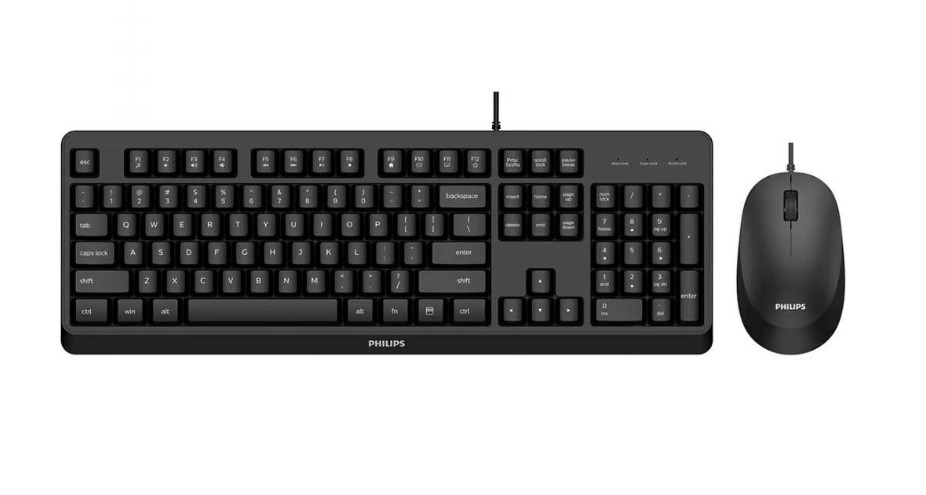 Комплект клавіатура та миша Philips SPT6207BL/00 Black