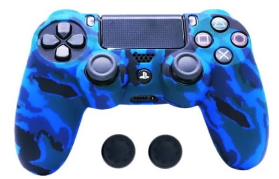 Накладки для геймпада Infinity Anti-slip PlayStation 4 DualSense PS4 Camouflage Blue