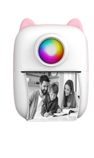 Фотопринтер Infinity Phomemo X2 Cat Portable Mini Pink + 1 рулон білого паперу