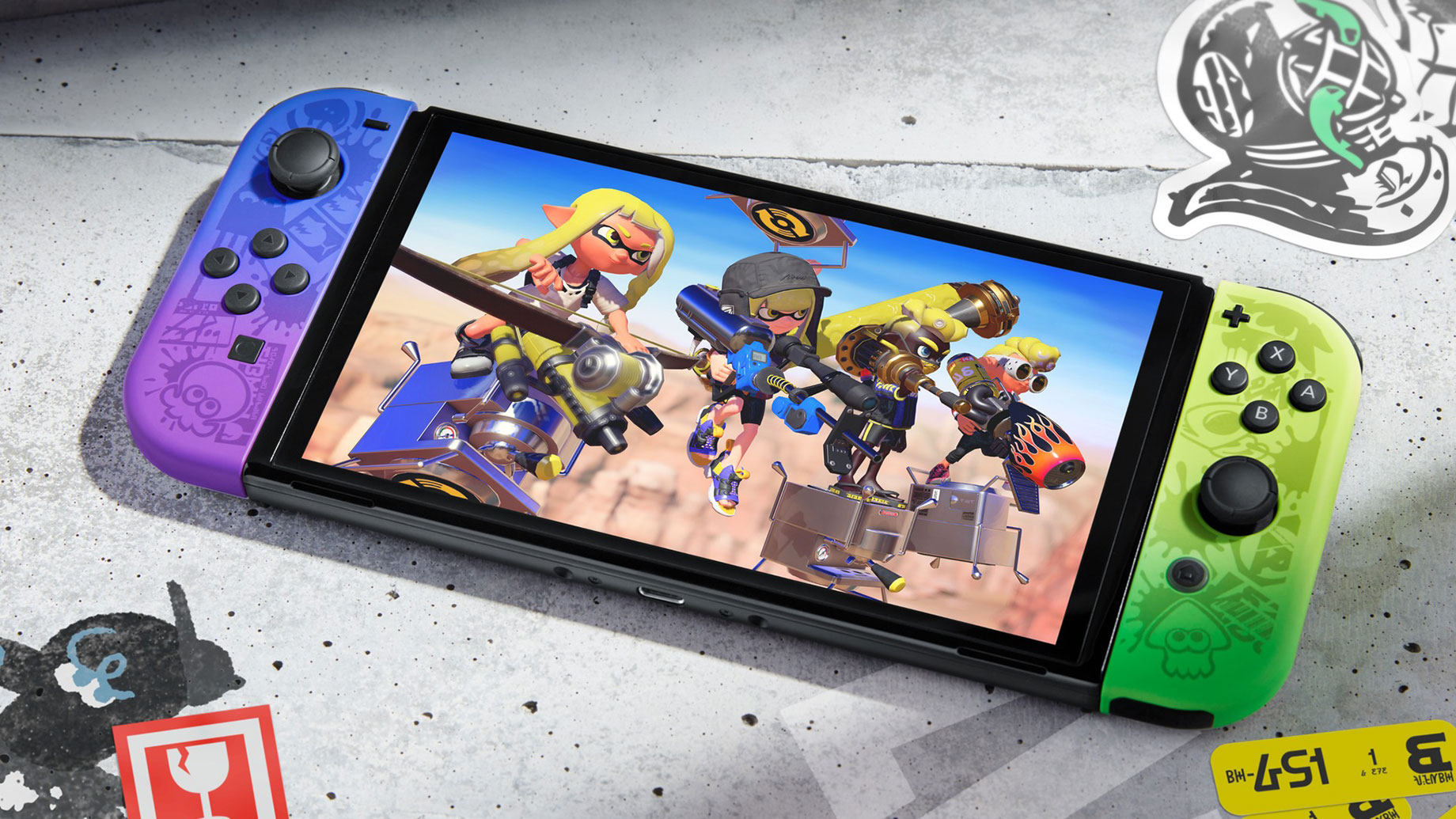 Игровая приставка Nintendo Switch OLED Model Splatoon 3 Edition Игровая приставка Nintendo Switch OLED Model Splatoon 3 Edition