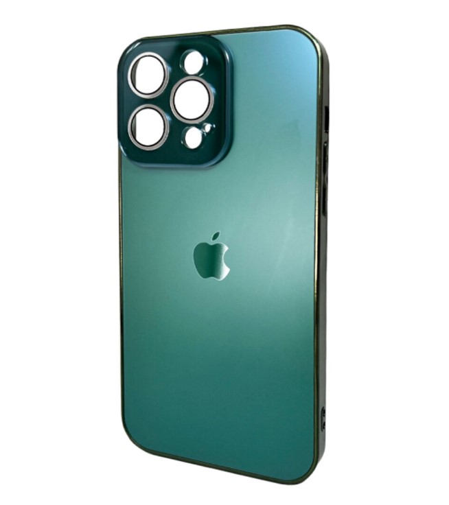 Чохол-накладка AG Glass Sapphire Frame MagSafe Logo для Apple iPhone 15 Pro Cangling Green
