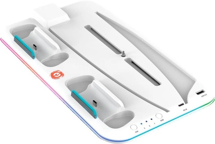 Зарядна станція для геймпада Canyon CS-5 RGB для PS5 White