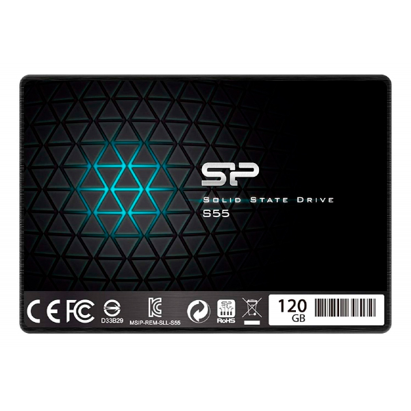 

Жорсткий диск внутрішній SSD 120 GB Silicon Power Slim S55 SPSS3S55S25, Slim S55 SP120GBSS3S55S25