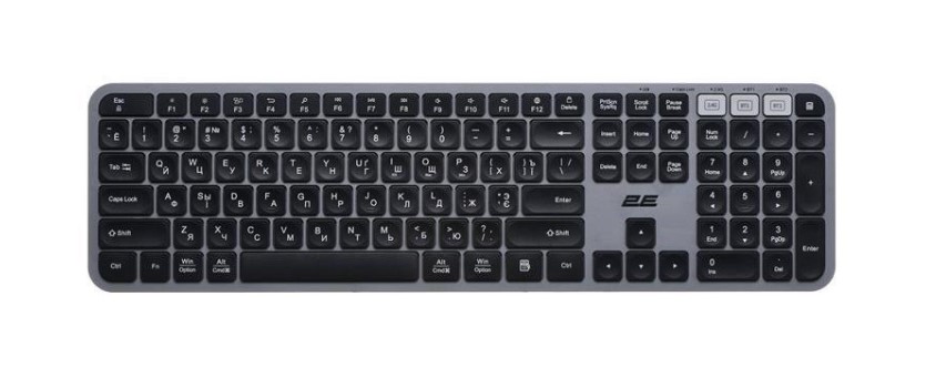 Клавіатура 2E KS240 WL BT Black (2E-KS240WG_UA) (ENG/UKR/RUS)