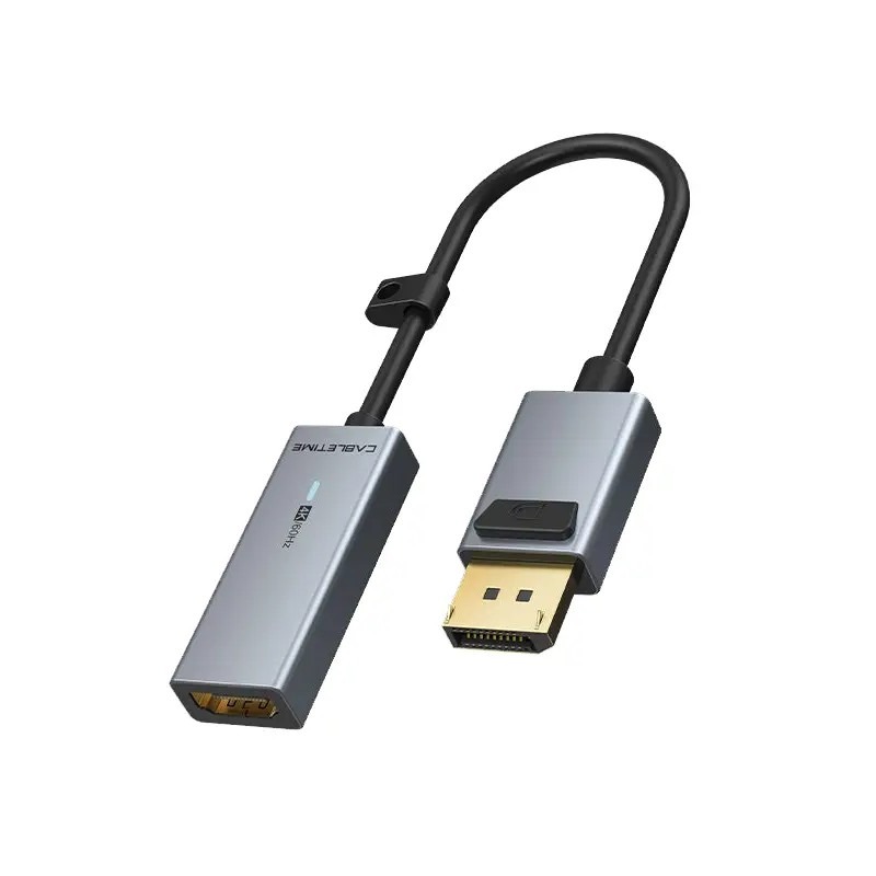 Перехідник Cabletime CP20A DisplayPort (тато) - HDMI (мама), 0.2m Gray