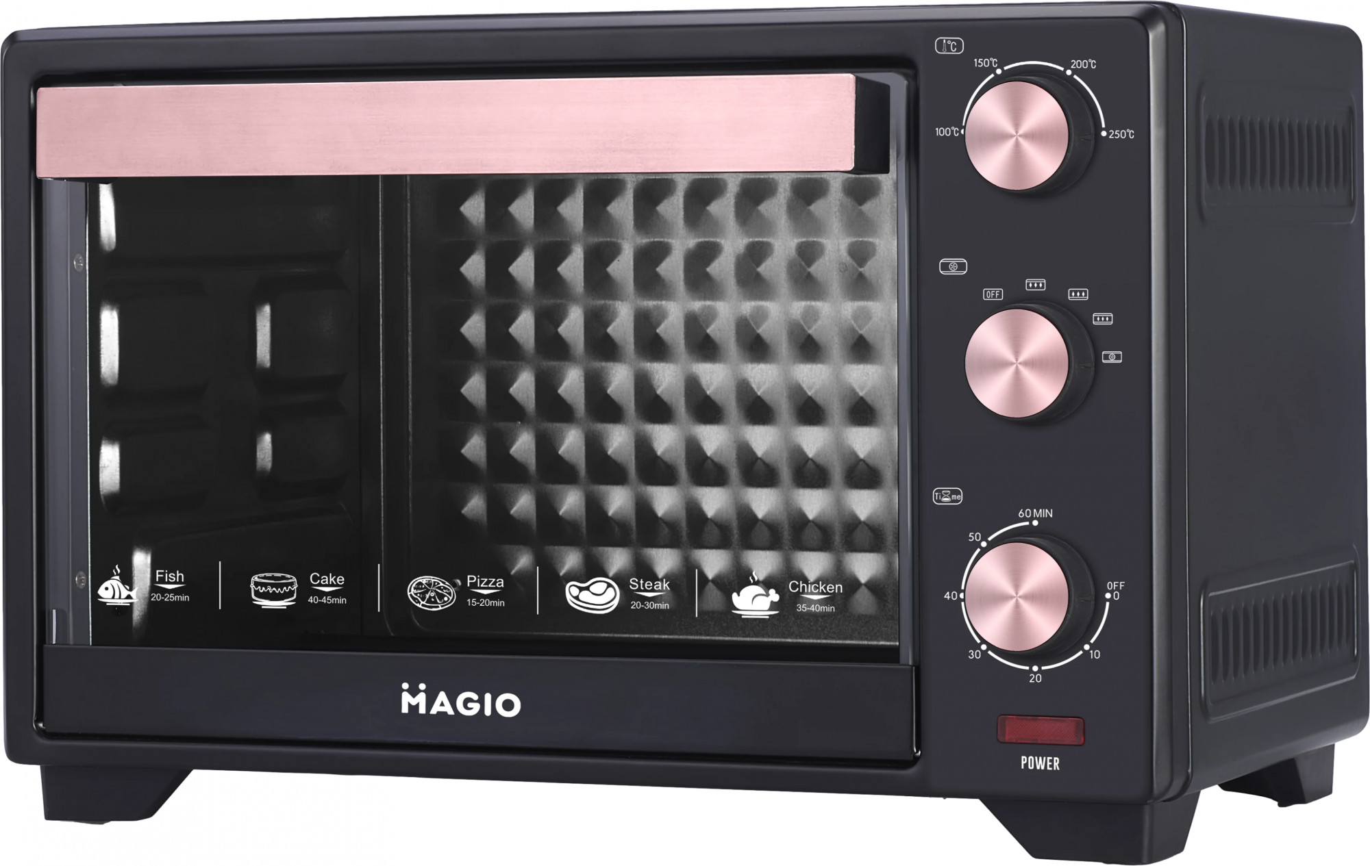 Електрична піч Magio MG-247 Black Pink Magio - купити в Україні