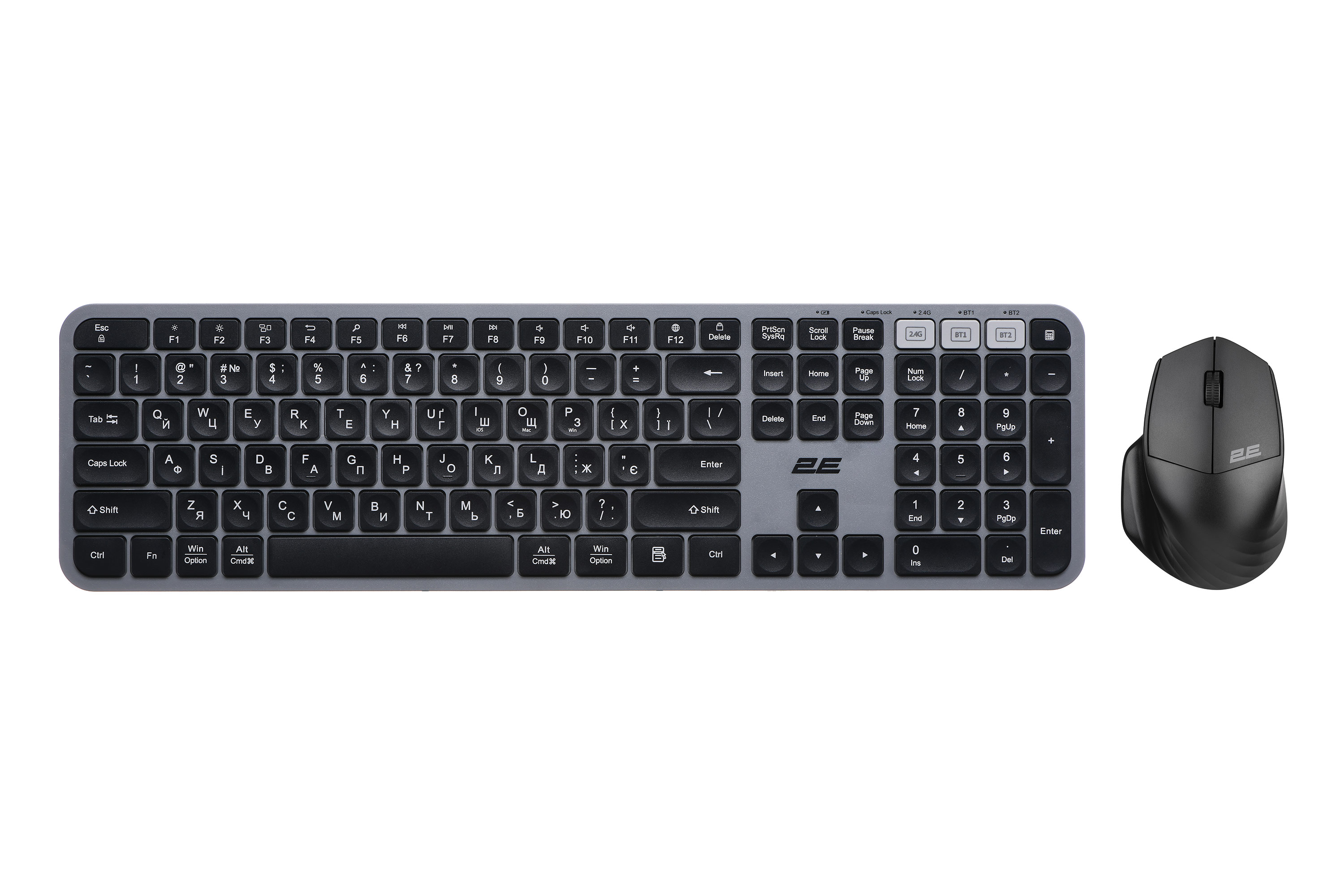 Комплект клавіатура та миша 2E MK440WBGR Black Gray UA (2E-MK440WBGR_UA)