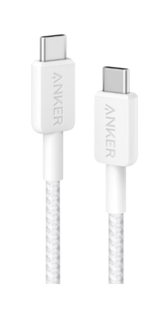 Дата-кабель Anker A81F6H21 USB-C (тато)  -  USB-C (тато), 1.8m White