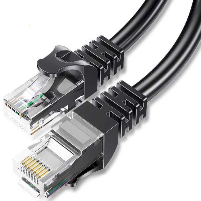 Патч-корд Essager (EXCWXY-JSF01) Black TopSpeed Ethernet Round Cable F/UTP Cat.6 10м