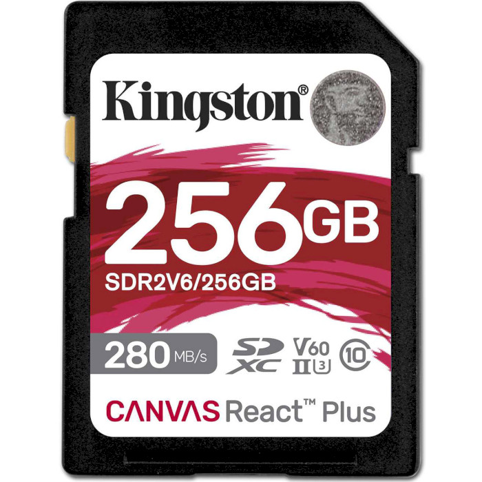 Карта памяті Kingston SD 256GB C10 UHS-II U3 R280/W150MB/s (SDR2V6/256GB)