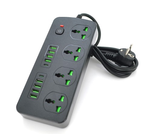 Мережевий фільтр Voltronic ТВ-Т91 Black 4 розетки + 8 USB + 2 PD, 2 м Voltronic - купити в Україні