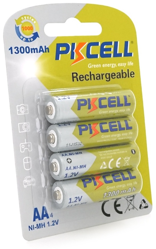 Акумулятор Pkcell AA NI-MH 1300MAH 1.2V 4PCS (PC/AA1300-4BR)