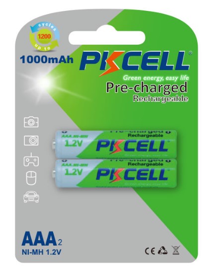 Акумулятор Pkcell AAA NI-MH 1000MAH 1.2V 2PCS RTU (AAA1000-2B RTU)